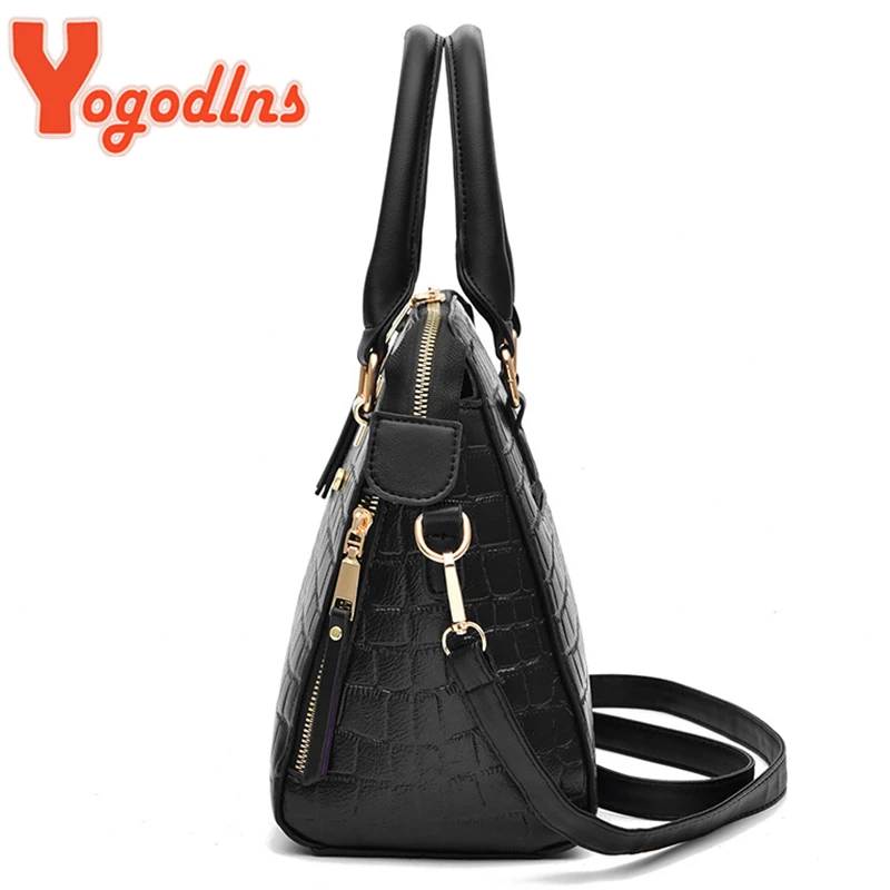 yogodlns luxury crocodile pattern handbag women winter new pu leather tassel shoulder bag brands design handle bag lady purse yogodlns luxury crocodile pattern handbag women winter new pu leather tassel shoulder bag brands design handle bag lady purse