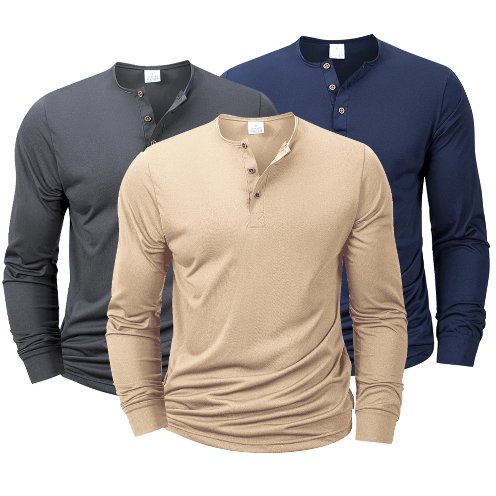 men's long sleeved henley neck t shirt slim fit bottoming shirt fitness tops tees button neck casual cozy tshirt men's long sleeved henley neck t shirt slim fit bottoming shirt fitness tops tees button neck casual cozy tshirt