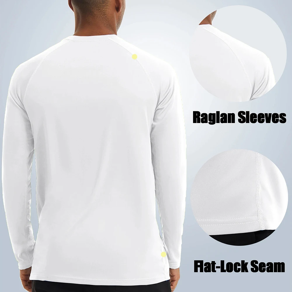 upf50+ men's sunscreen uv protection t shirt solid color long sleeved round neck outdoor hiking fishing quick drying tops upf50+ men's sunscreen uv protection t shirt solid color long sleeved round neck outdoor hiking fishing quick drying tops
