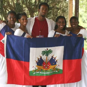 leaflag haiti flag 90x150cm hanging polyester blue red printed national flag haiti sports banner