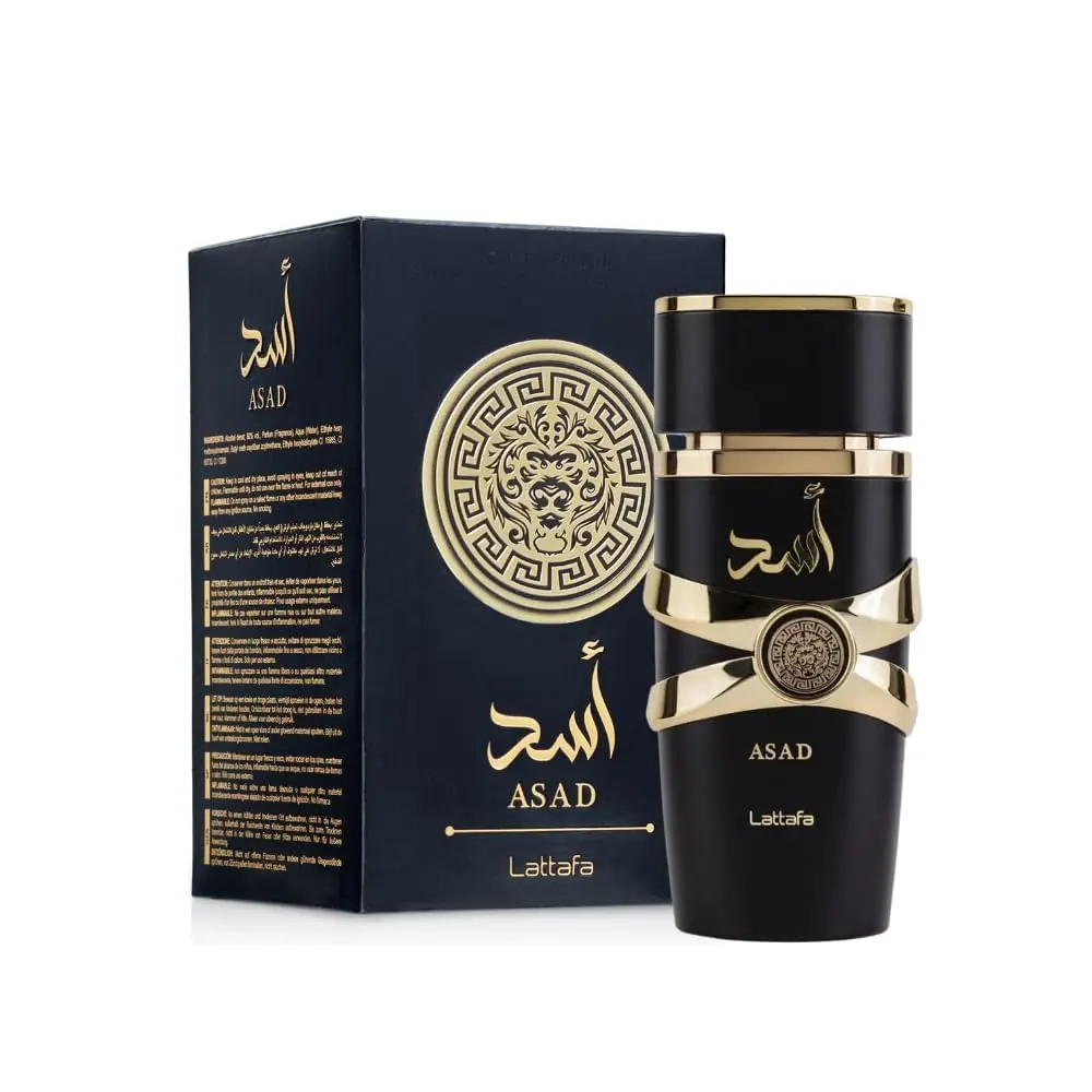 lattafa perfumes asad for unisex eau de parfum spray, 3.4 ounce lattafa perfumes asad for unisex eau de parfum spray, 3.4 ounce