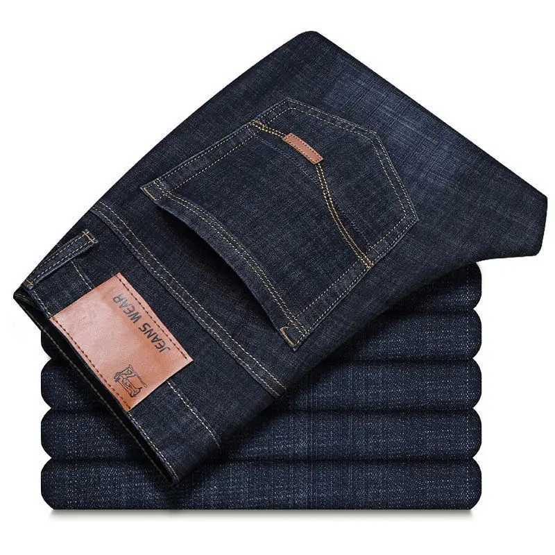 men's soft straight denim pants 2025 autumn classic business black biker jeans overalls masculino pantalone hombre mannen homme men's soft straight denim pants 2025 autumn classic business black biker jeans overalls masculino pantalone hombre mannen homme