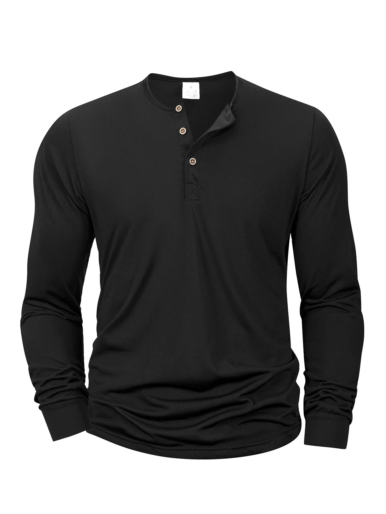 men's long sleeved henley neck t shirt slim fit bottoming shirt fitness tops tees button neck casual cozy tshirt men's long sleeved henley neck t shirt slim fit bottoming shirt fitness tops tees button neck casual cozy tshirt