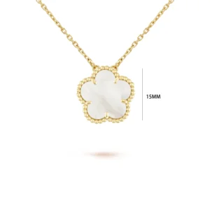 7 colors classic simple five leaf flower pendant necklace natural stones clover choker chain for women party daily wear jewelry