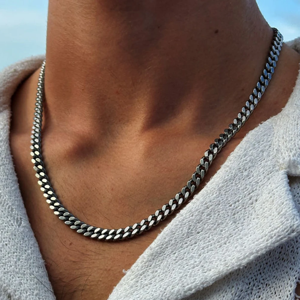 vnox 3/5/7/9mm thick cuban chain necklaces for men women,simple miami curb links collar,waterproof stainless steel unisex chain vnox 3/5/7/9mm thick cuban chain necklaces for men women,simple miami curb links collar,waterproof stainless steel unisex chain