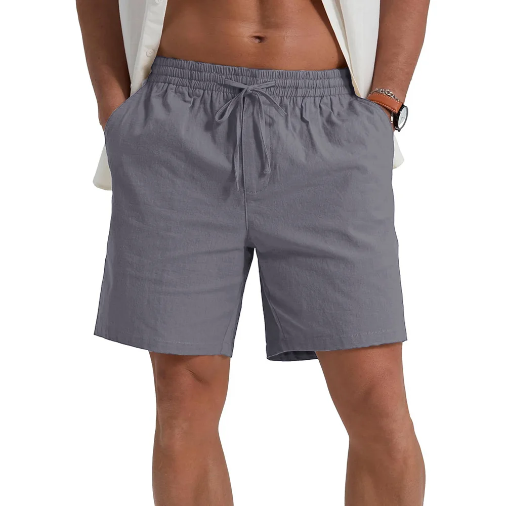 summer new men's shorts lightweight breathable casual short pants cotton linen simple style daily sweatpants short trousers summer new men's shorts lightweight breathable casual short pants cotton linen simple style daily sweatpants short trousers
