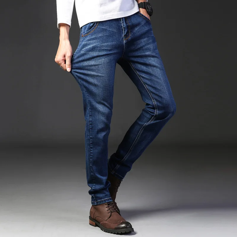 men's soft straight denim pants 2025 autumn classic business black biker jeans overalls masculino pantalone hombre mannen homme men's soft straight denim pants 2025 autumn classic business black biker jeans overalls masculino pantalone hombre mannen homme
