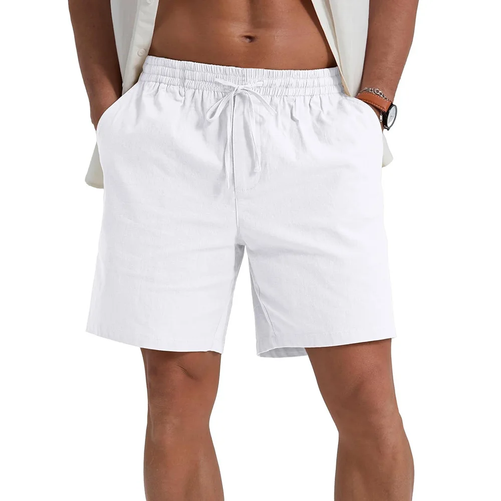 summer new men's shorts lightweight breathable casual short pants cotton linen simple style daily sweatpants short trousers summer new men's shorts lightweight breathable casual short pants cotton linen simple style daily sweatpants short trousers