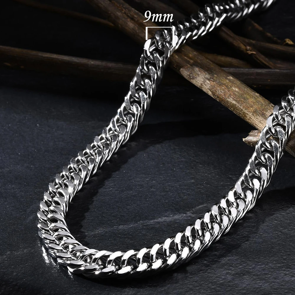 vnox 3/5/7/9mm thick cuban chain necklaces for men women,simple miami curb links collar,waterproof stainless steel unisex chain vnox 3/5/7/9mm thick cuban chain necklaces for men women,simple miami curb links collar,waterproof stainless steel unisex chain