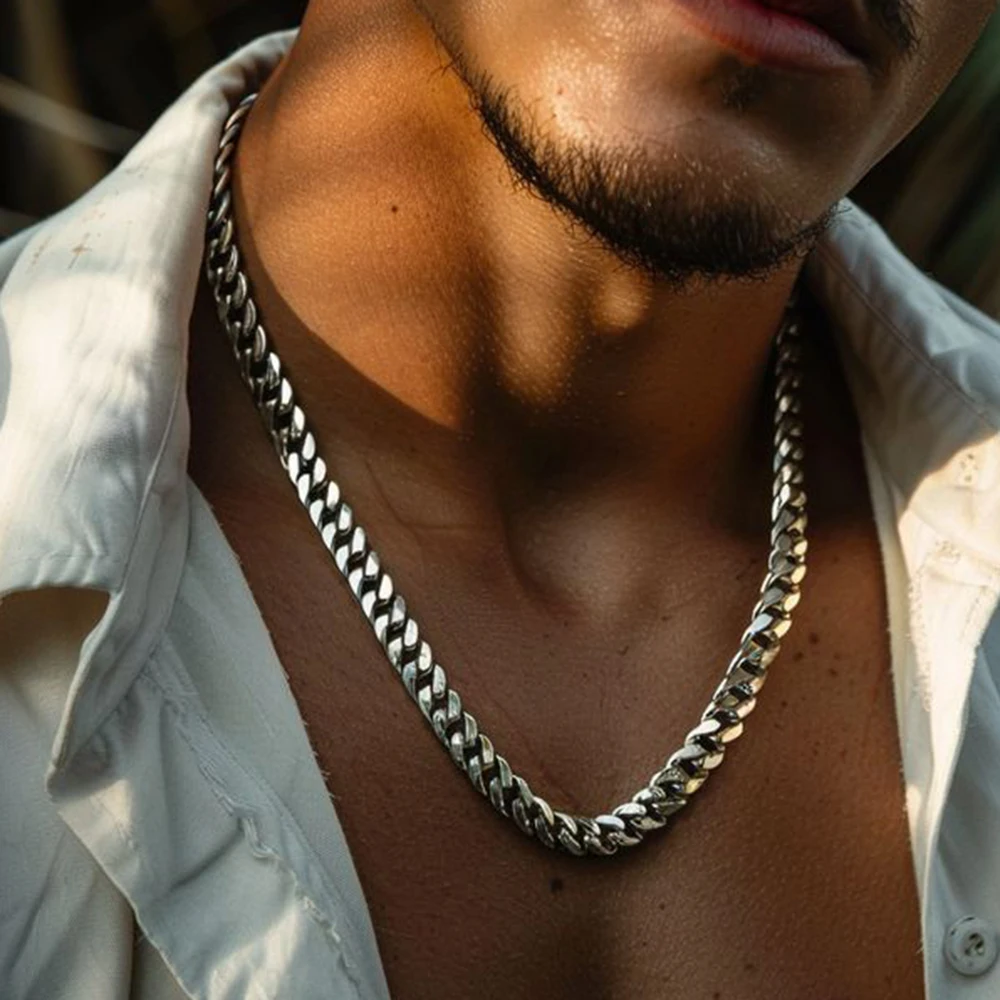 vnox 3/5/7/9mm thick cuban chain necklaces for men women,simple miami curb links collar,waterproof stainless steel unisex chain vnox 3/5/7/9mm thick cuban chain necklaces for men women,simple miami curb links collar,waterproof stainless steel unisex chain