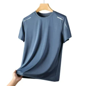 2026 men's running quick drying t shirts breathable hiking fishing tees soft elasticity outdoor sports short shirt summer
