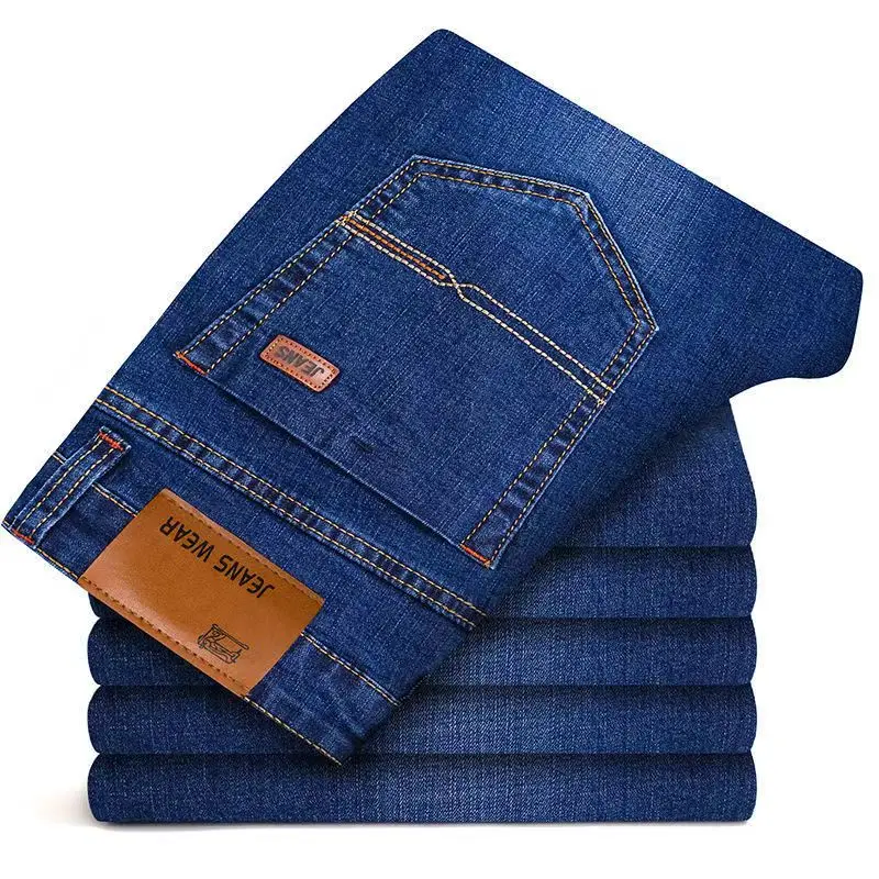 men's soft straight denim pants 2025 autumn classic business black biker jeans overalls masculino pantalone hombre mannen homme men's soft straight denim pants 2025 autumn classic business black biker jeans overalls masculino pantalone hombre mannen homme