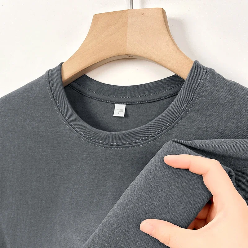2025 new men's korean casual cotton short sleeved round neck t shirt summer fashionable and comfortable versatile top 2025 new men's korean casual cotton short sleeved round neck t shirt summer fashionable and comfortable versatile top