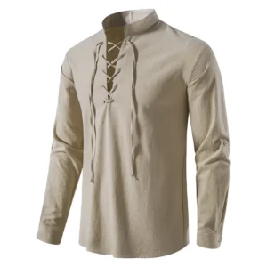 new men's casual blouse cotton linen shirt tops long sleeve tee shirt spring autumn slanted placket vintage yoga shirts